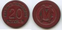20 Francs GX247 - Spielmarke Casino Nizza Casino municipal Nice MC Wertmarke -
