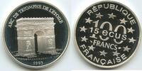15 Ecu G16227 Frankreich (100 Francs) KM#1031 Silber Arc de Triomphe Paris -