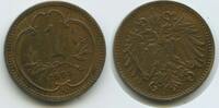 1 Heller G3967 - Austria KM#2800 XF Franz Joseph I.1848-1916 Österreich -