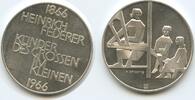 Schweiz Eidgenossenschaft Silbermedaille M#3204 - Künstler Heinrich Federer 1866-1966 -