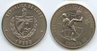 Kuba Cuba 1 Peso M#5436 - Fussball Weltmeisterschaft 1982 Espana 82 -