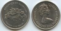 Guernsey 25 Pence M#2018 Queen Elizabeth´s Silber Jubiläum 1952-1977 -