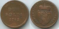 Italien Massa Carrara 2 Soldi 1792 G0957 - RAR Maria Beatrice 1790-1796 Austriae Italy Sehr schön