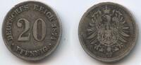 20 Pfennig G10272 - Germany Empire KM#5 Silver Deutsches Reich -
