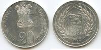 Indien Republik 20 Rupees Silber GS377 - Food for all FAO - Grow More Food - India -