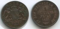 Baden-Durlach 1 Gedenkkreuzer G14198 - Auf die Friedensfeier 1871 - Victory in War with France -