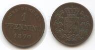 Bayern 1 Pfennig M#6668 - Ludwig II. 1864-1886 Bavaria -