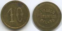 Italien Mailand 10 Centesimi Wertmarke Jeton T026 - Circolo Piemontese Milano Italy -
