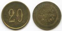 Italien Mailand 20 Centesimi Wertmarke Jeton T086 - Circolo Piemontese Milano Italy -