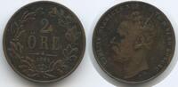 Schweden 2 Öre G15617 - Karl XV. 1859-1872 Svergie Sweden -