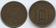 Schweden 5 Öre G2320 - Oscar II. 1872-1907 Svergie Sweden -