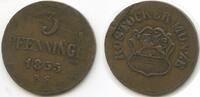 Mecklenburg-Rostock Stadt 3 Pfennig 1855 BS G14235 - City of Rostock Sehr schön