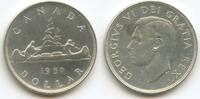 Kanada 1 Dollar Silber M#2030 - Indianer Pelzhändler Kanu Georg VI. 1936-1952 Canada -