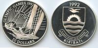 Kiribati 20 Dollars Silber G0210 - Olympics Sailing Olympiade Barcelona Segeln -