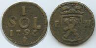 Luxemburg Belagerung 1 Sol G7711 - Luxembourg Siege Coinage Austrian occupant Franz II. Österreich -