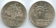 Frankreich 100 Francs Silber H0520 - Piedfort - Statue of Liberty 1886-1986 New York USA - France -
