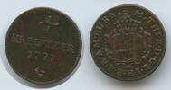 RDR Vorderösterreich Österreich ¼ Kreutzer (1/4 Kreuzer) G9807 - RAR Burgau Maria Theresia 1740-1780 -