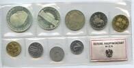 Österreich Großer Kursmünzensatz GN310b - KMS mit 25 + 50 Schilling Silber - Coin Mint Set -