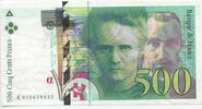500 Francs 1994 Frankreich GB044 - Banknote Marie & Pierre Curie France Leicht gebrauchte Erhaltung