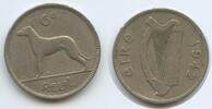 Irland 6 Pence (6 Pingin / 1 Reul) G6425 - Hund Ireland Éire -