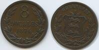 Guernsey 8 Doubles G7485 - British Dependency Queen Victoria -