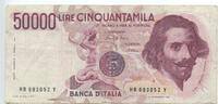 Italien 50.000 Lire Cinquantamila GB316 - Banknote G.L. Bernini Banca D`Italia -