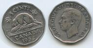 Kanada 5 Cents G6518 - Chrome Biber Georg VI. 1936-1952 Canada -
