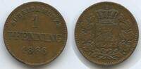 Deutschland Bayern 1 Pfennig G14215 - Ludwig II. 1864-1886 Kingdom of Bavaria German states -