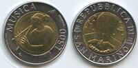 San Marino 500 Lire G1602 - SEHR RAR The Arts Music - The Man and Artistic Expression -