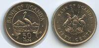 Uganda 50 Cents (Fifty Cents) G1266 - Kranich -