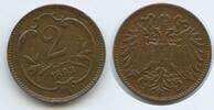 Österreich Kaiserreich 2 Heller G3989 - Franz Joseph I. 1848-1916 Austria -