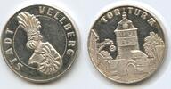 Deutschland Bundesrepublik Baden-Württemberg Silbermedaillle M#6261 - Stadt Vellberg Torturm -