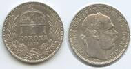 Ungarn Kaiserreich 1 Korona G5725 - Kaiser Franz Joseph I. 1848-1916 Hungary -