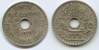 Tunesien Französisches Protektorat 25 Centimes G11507 - Muhammad al-Nasir Bey 1906-1922 Tunisia -
