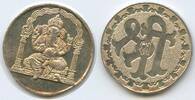 Indien Hinduismus Bombay Tempeltoken Silbermedaille M#6252 - Ganesha - Hindu - India -