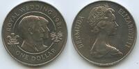 Bermuda One Dollar GS296 - Royal Wedding Prince Charles and Lady Diana Proof Elizabeth II. -
