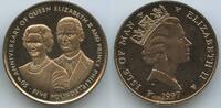 Insel Man Five Pounds M#7438 - Golden Wedding Anniversary - Manx - Queen Elizabeth II. - Isle of Man -
