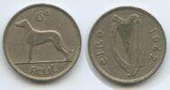 Irland 6 Pence (6 Pingin / 1 Reul) G6420 - Hund Ireland Éire -