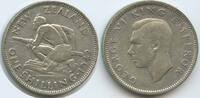 Neuseeland One Shilling H1402 - RAR Maori George VI. 1936-1952 New Zealand Crouched Māori warrior -