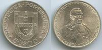 Portugal Republik - República Portuguesa 50 Escudos Silber M#5698 - Centenary of the birth of Marechal Carmona -