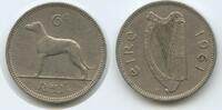 Irland 6 Pence (6 Pingin / 1 Reul) G6407 - Hund Ireland Éire -