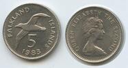 Falkland Inseln Malwinen 5 Pence K163 - Albatross Queen Elizabeth II. 1952-2022 - Falkland Islands -