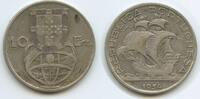 Portugal 10 Escudos Silber H0678 - Segelschiff Sail-Ship Republica Portuguesa -