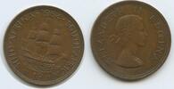 Südafrika 1 Penny G9524 - Ship Dromedaris Elizabeth II. South Africa Suid-Afrika -