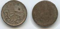 Erzbistum Salzburg 1 Pfennig GB1100 - Sigismund III. Graf von Schrattenbach 1753-1771 Austria -