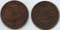 Sachsen Coburg Gotha 2 Pfennig G14145 - Ernst II. 1844-1893 -