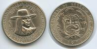 Peru Lima 5 Soles de Oro G2728 - Tupac Amaru - 150th Anniversary of Independence -