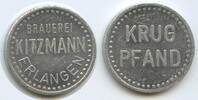 Deutschland Bundesrepublik Bayern Pfandmarke Biermarke Wertmarke Bierzeichen T081 - Brauerei Kitzmann Erlangen Krug Pfand -