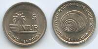 Kuba Intur 5 Centavos M#5313 - Cuba Schnecke (kleine 5) -