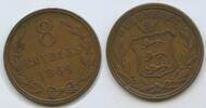 Guernsey 8 Doubles G7474 - British Dependency Queen Victoria -